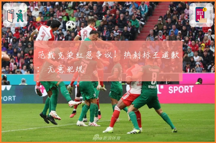 范戴克染红惹争议！热刺标王道歉：无意犯规